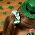 thumbnail image 3 of Pieces St. Patrick's Day Hair Scrunchies,Irish Green Shamrock Holiday Elastic Hair Bands,Elastic Soft Ponytail Holder Hair Ties for St Patrick's Day, 3 of 6