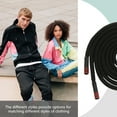 thumbnail image 5 of EKIND 1PCS 51 Inch Long Universal Drawstring Cords Replacement, Suitable for Sweatpants,Shorts,Hoodie String, Simple and Durable (Black Rope, Red Stripe), 5 of 7