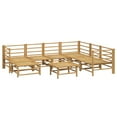 thumbnail image 2 of vidaXL 8 Piece Garden Lounge Set with Light Grey Cushions Bamboo, 2 of 5