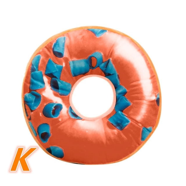 Almohada de felpa suave, cojín de asiento relleno, funda de cojín de alimentos dulces de Donut, funda de juguetes(Compre 2 y ahorre 10%)