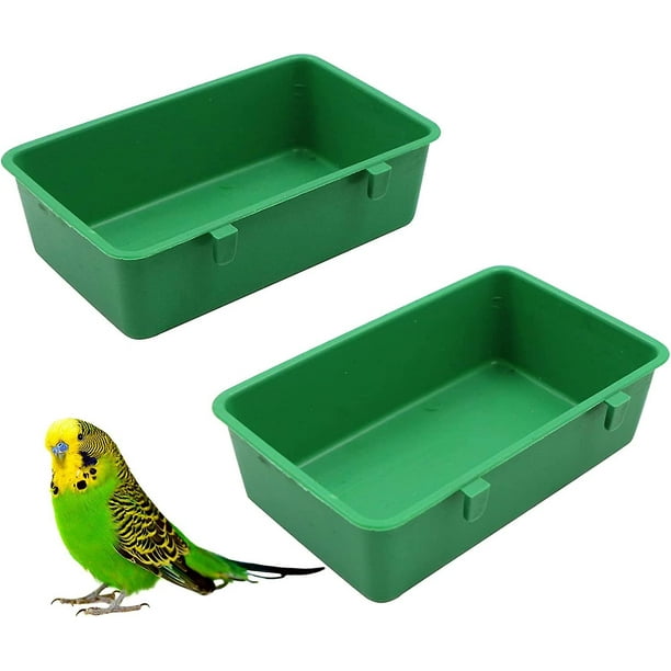 Comedero multifuncional para pájaros, cuenco de plástico, comedero colgante para pájaros, bebedero para pájaros con gancho, para pájaros pequeños, pinzones, periquitos, canarios y loros
