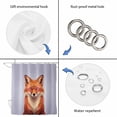 thumbnail image 4 of Purple Fox Shower Curtain, Waterproof Shower Curtains for Bathroom, Funny Animals Modern Art Washable Fabric Bathtub Curtain Set Bath Decor with 12 Hooks Standard 72"x72", 4 of 8