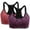 Purple + Red | 2 Pack, variant on Women's Seamless Active Keyhole Mesh Racerback Sports Bra Middle Impact 2-Pack