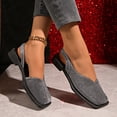 thumbnail image 6 of KIJBLAE Women's Fashion Pointed Toe Closed Toe Flats, Small Luxury Design Block Heel Trendy Casual Shoes Gray 42, 6 of 9