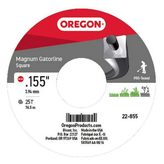 Magnum Gatorline Square Trimmer Line .155 3Lb Spool