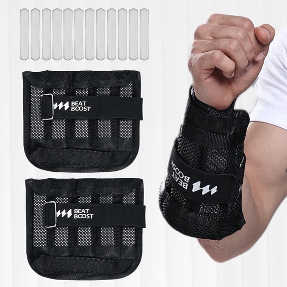 Ankle Wrist Weights 5lb BeatBoost Adjustable Leg Arm Weights for Men Walking Pilates Exercise Workout Gym Aerobics