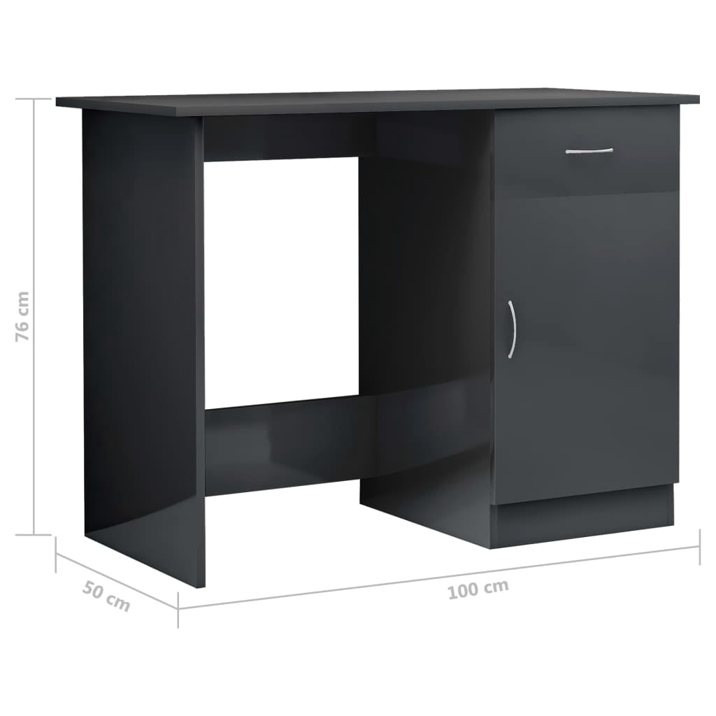 vidaXL Desk Standing Computer Desk Office Desk with Drawer Engineered Wood