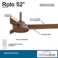 thumbnail image 3 of Ceiling Fan In Contemporary Style 11.75 Inches Tall By 52 Inches Wide-Coal Finish-Coal Blade Color Minka Aire Fans F524-Cl, 3 of 7