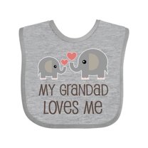 Inktastic My Grandad Loves Me Boys or Girls Baby Bib