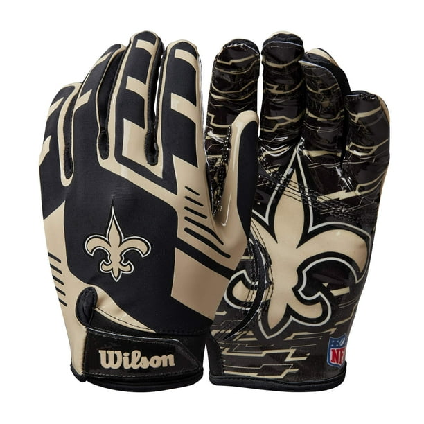 Guantes de fútbol Wilson Nfl Stretch Fit - Adulto New Orleans Saints