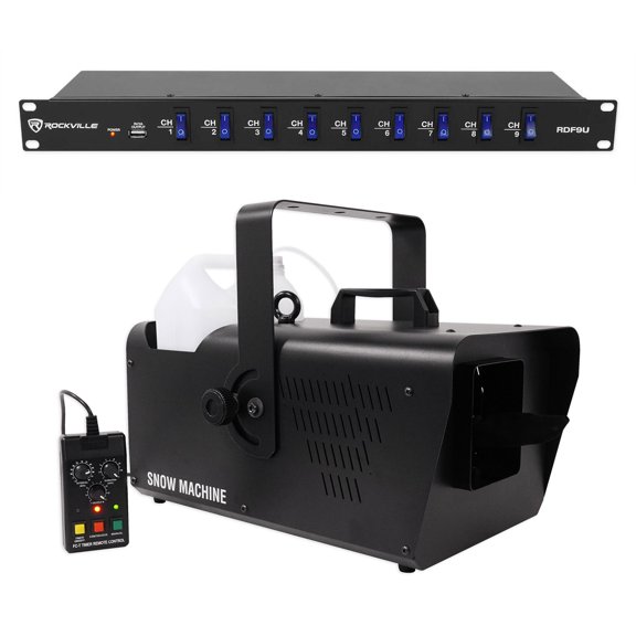 Chauvet DJ SM 250 DMX Snow Machine w/ Wired Timer Remote SM250   Power Strip