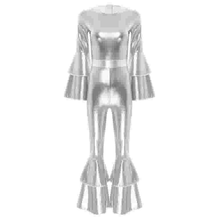 Finding Friday Metallic Jumpsuit Long Sleeve Silver Jumpsuit