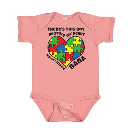 

Inktastic Nana of Autistic Grandson Girls Baby Bodysuit