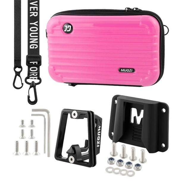 Bolsa delantera plegable para bicicleta, bloque portador delantero, fácil instalación, bolsa versátil para bicicleta, bolsa delantera para montar en Rosa