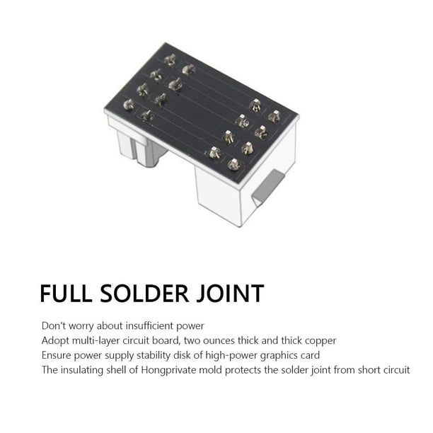Adaptador de 8 pines de 180 grados para computadora de escritorio en forma de U para tarjeta de video (8PIN STD)