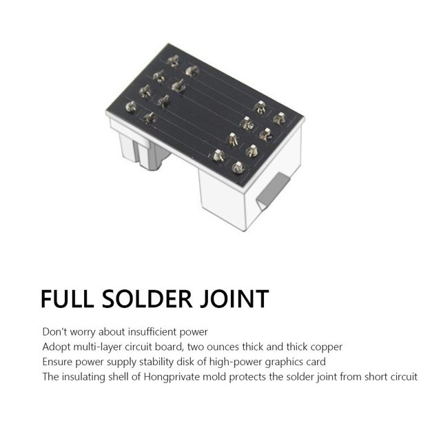Adaptador de 8 pines de 180 grados para computadora de escritorio en forma de U para tarjeta de video (8PIN STD)