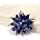 thumbnail image 3 of Broche de flor JAMW para mujer Cristal creado Azul, 3 of 5