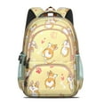 thumbnail image 2 of Corgi Dog and Footprints Backpack for School,Cute School Bag,Schoolbag with Adjustable Shoulder Straps & Padded Back,16.9 Inch, 2 of 5