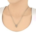 thumbnail image 3 of 1/4 Carat Round Diamond Cross Pendant Neckalce in 14K White Gold (Silver Chain Included) (I1-I2 Clarity), 3 of 3