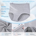 thumbnail image 4 of MecTo Womens Cotton Underwear Plus Size 4 Pack High Waisted Briefs Full Coverage Breathable Ladies Panties, 4 of 6