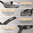 thumbnail image 4 of CSK 28cm (11") Non Stick Aluminum Frying Pan with Lid, 4 of 5