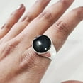 thumbnail image 6 of Flat Black Onyx Mans Ring, Natural Black Onyx, December Birthstone, Silver Jewelry, 925 Silver Ring, Birthday Gift, Heavy Mens Ring, Plain Design Ring, Unisex Ring, Christmas, Womens Signet Ring, 6 of 8