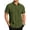 ArmyGreen, variant on Short Sleeve Mens Dress Shirts Casual Solid Shirts for Men Regular Oxford Tops with Pocket
