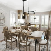 4-Light Iron Pipe Kitchen Island Lighting Industrial Pendant Lights