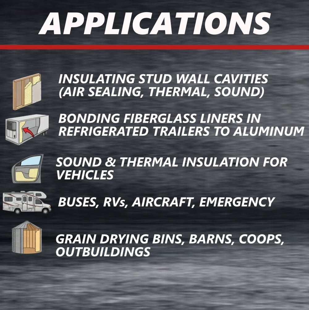 Dynatex Truck N Trailer Repair Foam 20 oz Can w/ Genius Gun - Low Pressure Expansion, Sound & Thermal Insulation, Reusable Up to 6 Weeks (Single)