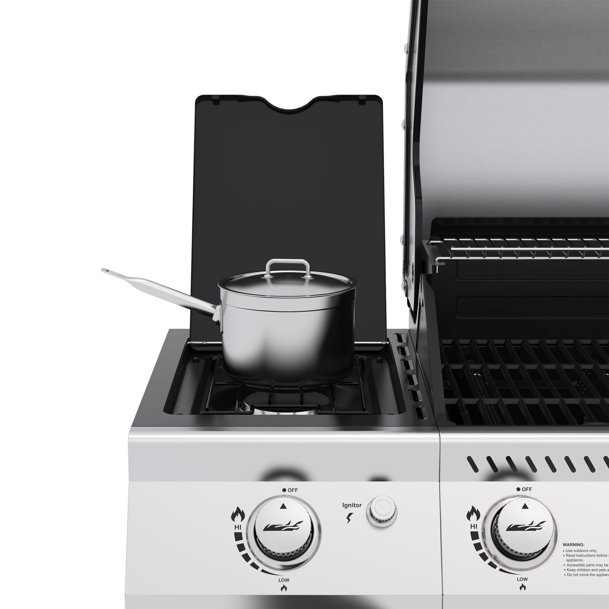 Royal Gourmet GA5404H Deluxe 5-Burner Gas Grill,Cabinet Style Gas Grill with Sear Burner and Side Burner,Black