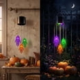 thumbnail image 6 of Halloween Solar Wind Chime Lights, Hanging Ghost Pumpkin Skull Decorative Lantern, Outdoor Garden Yard Porch Holiday Display, Haunted House Fall Festival Seasonal Decorative Lighting, 6 of 7