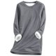 thumbnail image 2 of Sudadera polar para mujer, jersey con forro cálido, top de invierno, 2 of 6