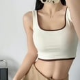 thumbnail image 4 of XFLWAM Womens Sexy Crop Top Summer 2024 Square Neck Sleeveless Going Out Tank Tops Slim Basic Camisole Tee Shirts Sports Tanks, 4 of 7