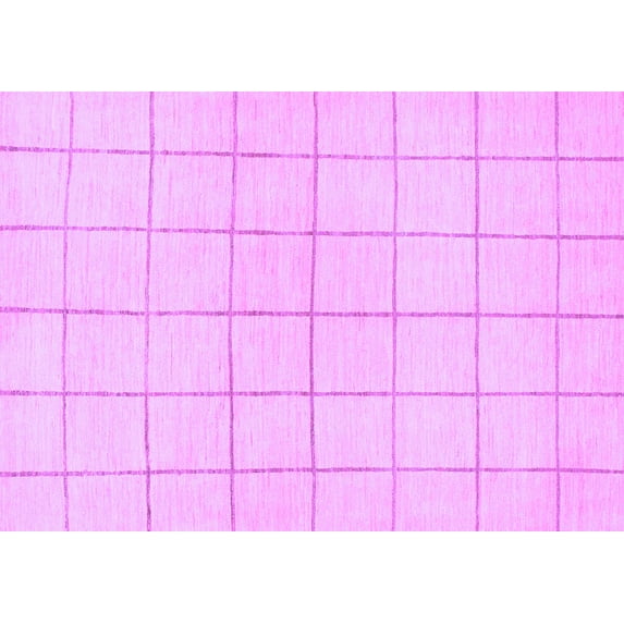 Ahgly Company Indoor Rectangle Solid Purple Modern Area Rugs, 4' x 6'