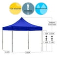 thumbnail image 3 of Blue 10x10 Instant Canopy Tent and Side Wall - Commercial-Grade Aluminum Frame - Water Resistant Canopy Top and Sidewall - Includes Wheeled Canopy Bag and Stake Kit (5 Color Options), 3 of 7