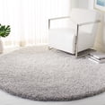 thumbnail image 3 of SAFAVIEH Royal Ronnette Solid Plush Shag Area Rug, Light Grey, 6'7" x 6'7" Round, 3 of 8