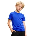 thumbnail image 3 of Gelikeya Boys UPF 50+ Rash Guard Swim Shirts Short Sleeve Quick Drying UV Protection Sun Shirt Summer Athletic Tops Blue, 13-14 Years, 3 of 6