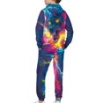 thumbnail image 2 of Uorisanigo Boys Girls Sweatsuit Set - 2 Piece Hooded Lightning Wolf Pullover Oversized Hoodie Sweatshirt + Cargo Jogger Pants Kids Youth Activewear Set Fall Winter Outfits, 2 of 7