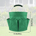thumbnail image 4 of Garden Tool Bag with Pockets, 17L Large Waterproof Oxford Gardening Tote, Non-Slip Rubber Grip Handles, Durable Organizer for Garden Supplies (Green), 4 of 8