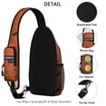 thumbnail image 3 of Sling Backpack,Halloween Spider Web and Bats Crossbody Bag with Water Bottle Holder,Waterproof Sling Bag for Men/Women with Chest Phone Holder for Hiking,Travel, 3 of 6