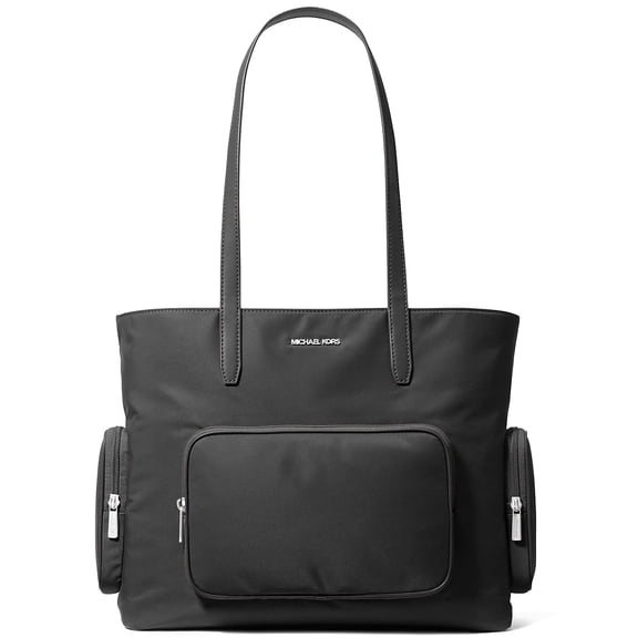 Michael Kors Women's Khai Large Nylon Top Zip Tote Bag (Black)