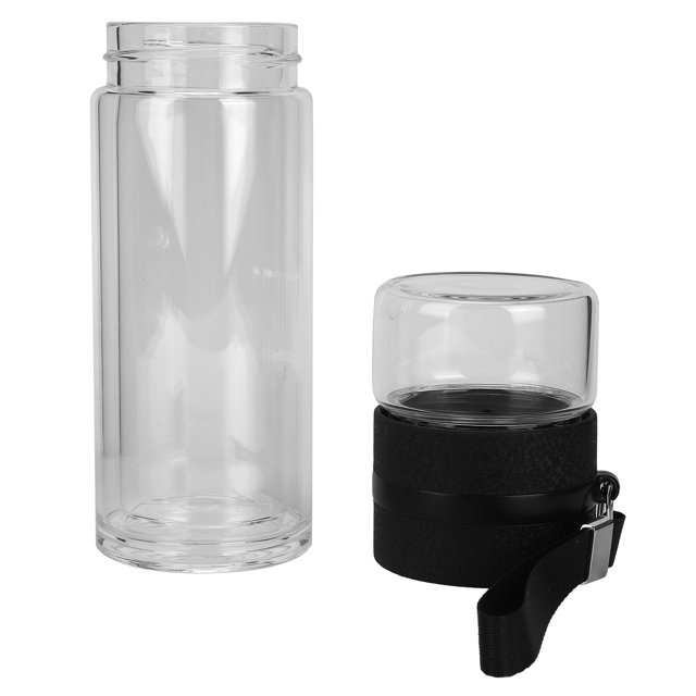 Glass Bottle Pratical Double Wall Bottle Double Layer Water Bottle Clear Tea Separation Bottle