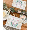 thumbnail image 4 of Easter Placemats Set of 4, Spring Flower Easter Placemat for Dining Table Decorations, Buffalo Checked Grey White Place Mats, Spring Table Mats for Kitchen Dinner Seasonal Holiday Party Decor, 4 of 6