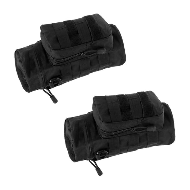 2 Pedazos de Cubierta de Botella de Agua Portatil Ligero Accesorio Deportivo Color Negro Soledad Bolsa de botella de agua Molle
