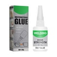 thumbnail image 2 of Clear Dry Porcelain Glue for Teeth Fix Dentures Vex Acrylic Glue Sticks Mini Welding High Strength Oily Clear Silicone Sheet 3d Glue Mini Scroll Paper Museum Glue Clear Brush, 2 of 5