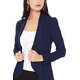 thumbnail image 5 of Moa Collection Women's Long Sleeve Open Front Blazer Solid Office Jacket (S-3XL), 5 of 6