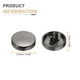 thumbnail image 2 of Uxcell 10pcs Metal Flat Button 12.5mm Round Metal Sewing Buttons Matte Black, 2 of 7