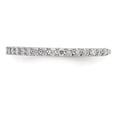 thumbnail image 3 of Solid 14K White Gold Diamond Wedding Band Ring Size 7.5 (.396 cttw.), 3 of 8