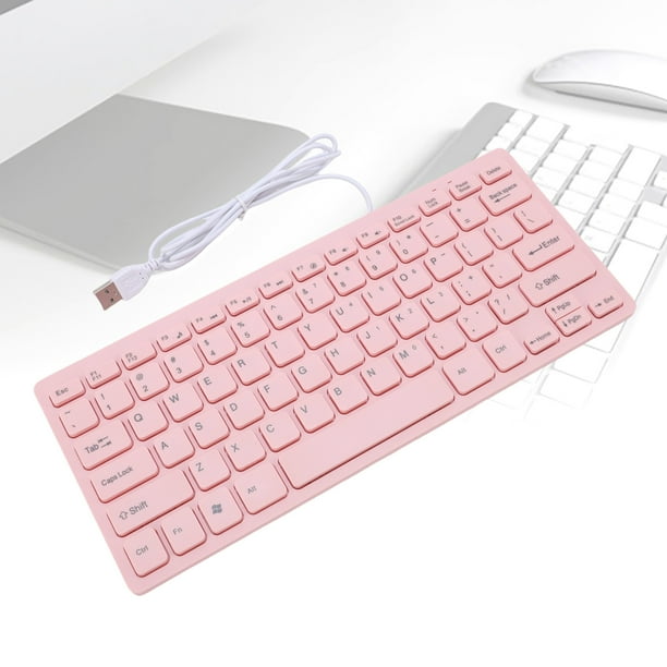 Teclado Con Cable, Teclado de CompuTADORA USB para Computadoras Portátiles, PC, Diseño Qwert, 78 Teclas