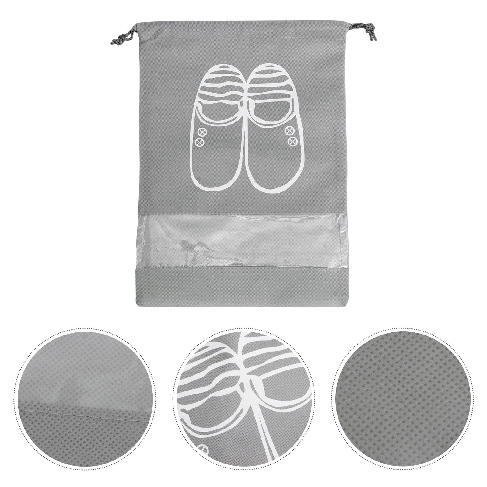 HONMEET 10-Pack Travel Shoe Bags, Breathable Non-Woven Portable Storage Pouches for Luggage, Shoes, and Travel Essentials